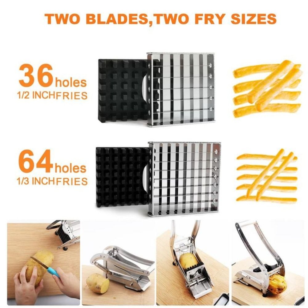 Potato Masher Ricer - Ręczna krajalnica do frytek ze stali