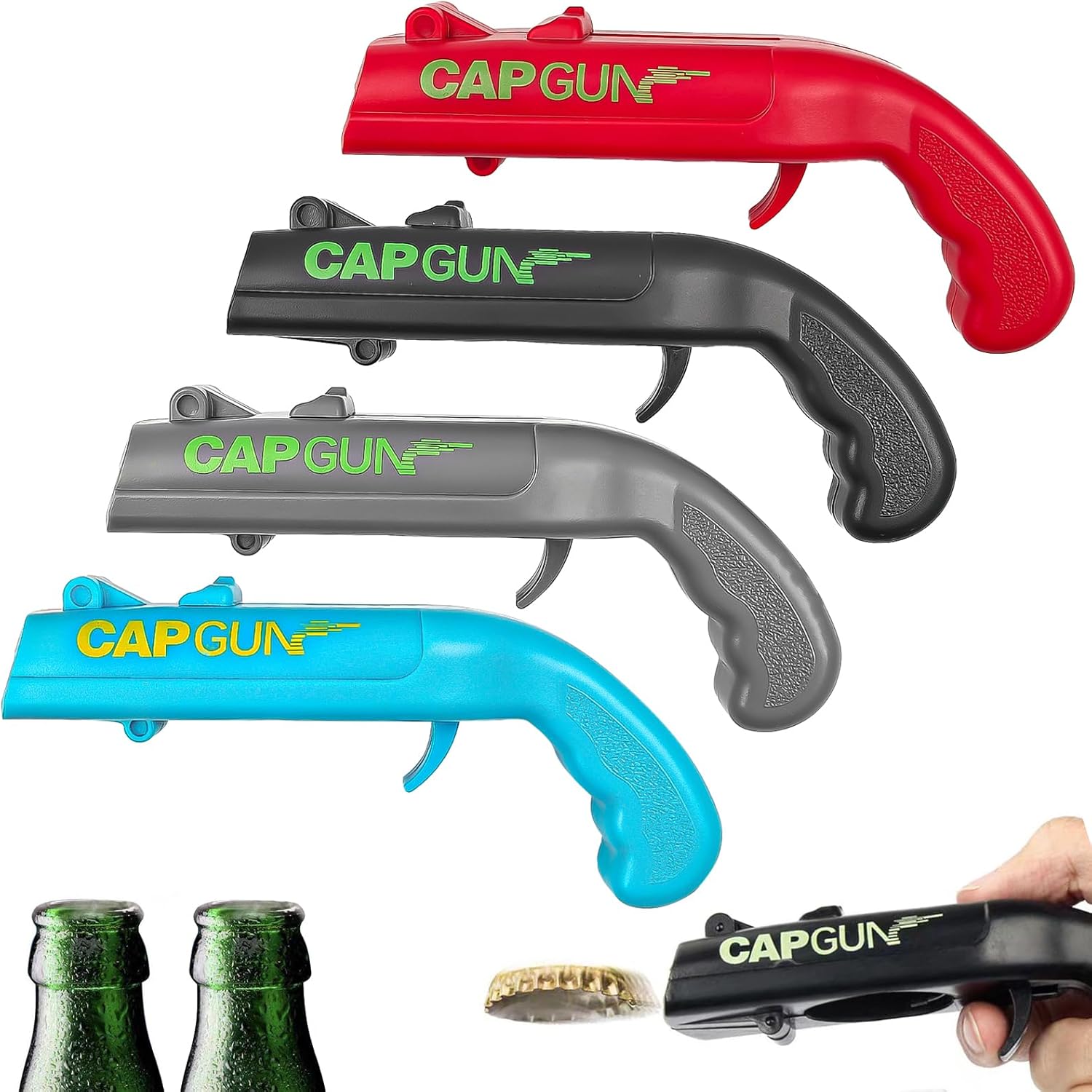 Funny Kitchen Gadgets Gifts - Przenośny Kreatywny Wyrzutnik Kapsli do Butelek